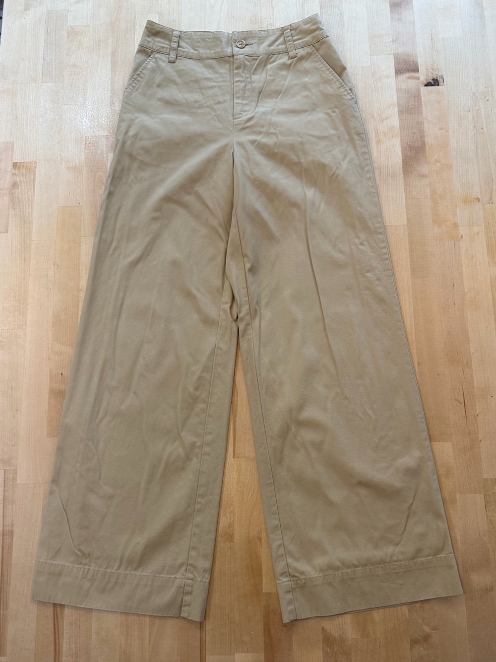 Who What Wear Tan Wide Leg Cotton Pants